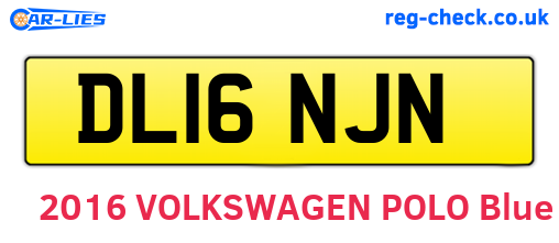 DL16NJN are the vehicle registration plates.