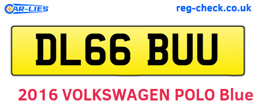 DL66BUU are the vehicle registration plates.