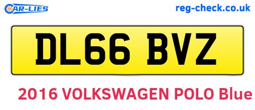 DL66BVZ are the vehicle registration plates.