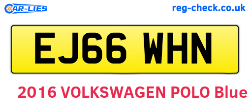 EJ66WHN are the vehicle registration plates.