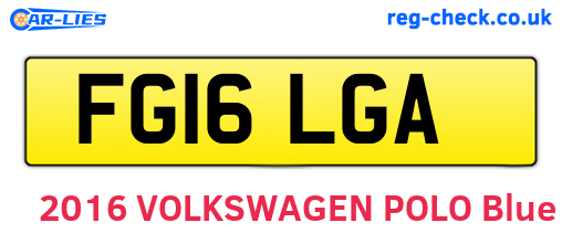 FG16LGA are the vehicle registration plates.