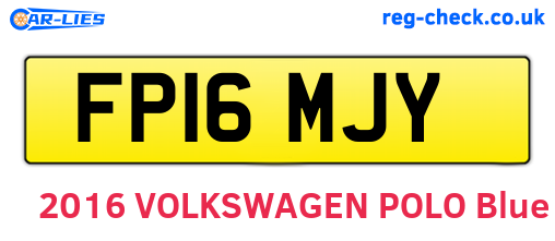 FP16MJY are the vehicle registration plates.