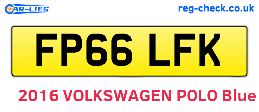 FP66LFK are the vehicle registration plates.