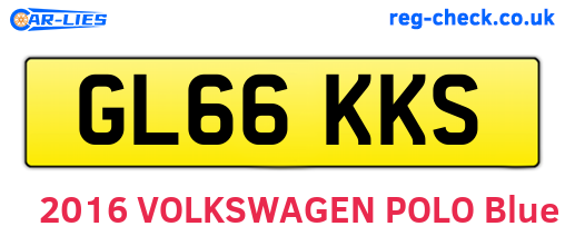 GL66KKS are the vehicle registration plates.