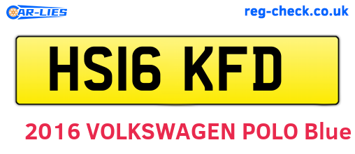 HS16KFD are the vehicle registration plates.