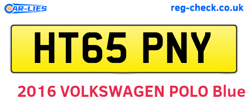 HT65PNY are the vehicle registration plates.
