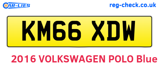 KM66XDW are the vehicle registration plates.