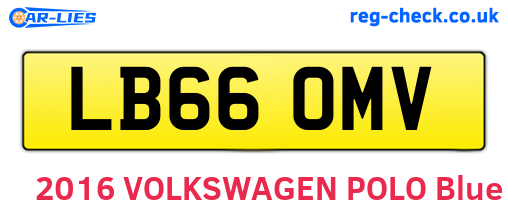 LB66OMV are the vehicle registration plates.