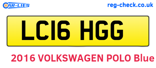 LC16HGG are the vehicle registration plates.