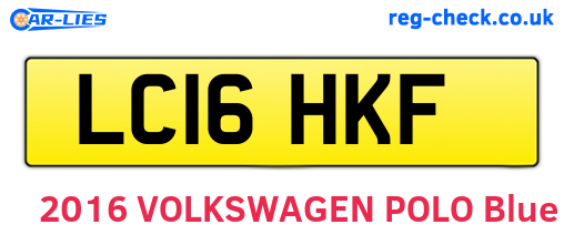 LC16HKF are the vehicle registration plates.