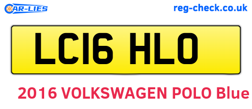 LC16HLO are the vehicle registration plates.