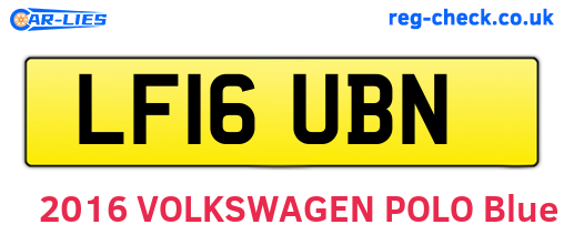 LF16UBN are the vehicle registration plates.