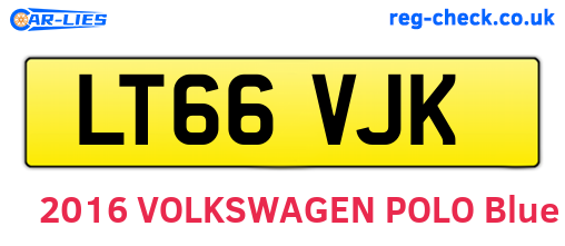 LT66VJK are the vehicle registration plates.