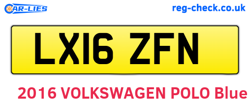 LX16ZFN are the vehicle registration plates.