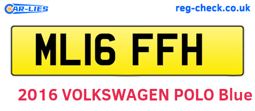 ML16FFH are the vehicle registration plates.