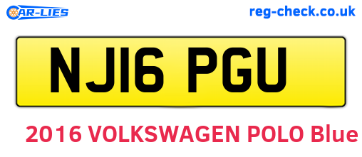 NJ16PGU are the vehicle registration plates.