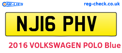 NJ16PHV are the vehicle registration plates.