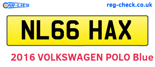 NL66HAX are the vehicle registration plates.