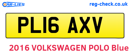 PL16AXV are the vehicle registration plates.