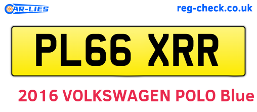 PL66XRR are the vehicle registration plates.