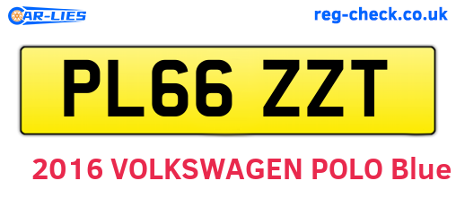 PL66ZZT are the vehicle registration plates.