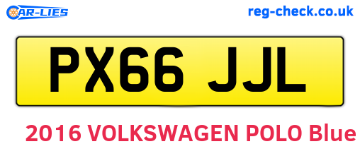 PX66JJL are the vehicle registration plates.