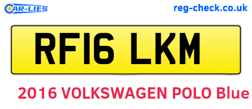 RF16LKM are the vehicle registration plates.
