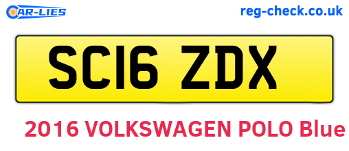 SC16ZDX are the vehicle registration plates.