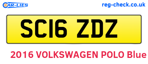 SC16ZDZ are the vehicle registration plates.