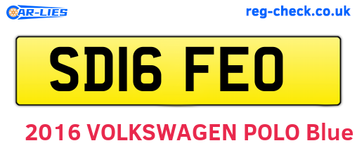 SD16FEO are the vehicle registration plates.