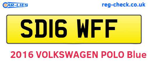 SD16WFF are the vehicle registration plates.