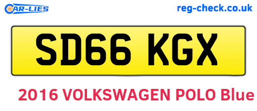 SD66KGX are the vehicle registration plates.