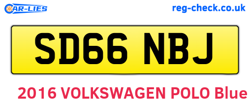 SD66NBJ are the vehicle registration plates.