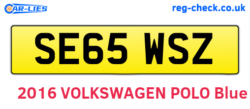 SE65WSZ are the vehicle registration plates.
