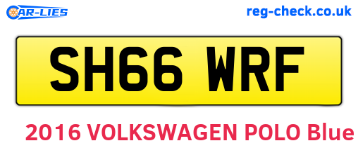 SH66WRF are the vehicle registration plates.