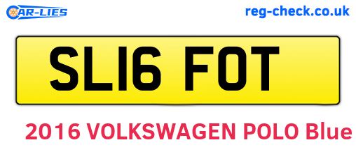 SL16FOT are the vehicle registration plates.