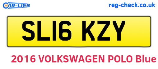 SL16KZY are the vehicle registration plates.