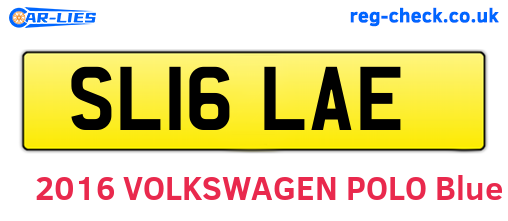 SL16LAE are the vehicle registration plates.