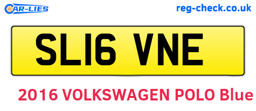 SL16VNE are the vehicle registration plates.