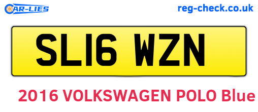 SL16WZN are the vehicle registration plates.