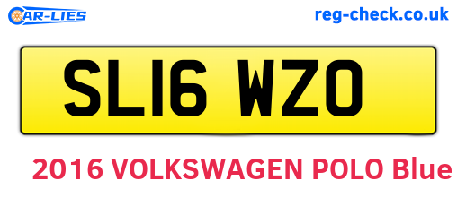 SL16WZO are the vehicle registration plates.