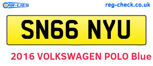 SN66NYU are the vehicle registration plates.