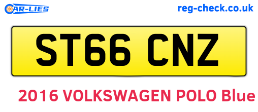 ST66CNZ are the vehicle registration plates.