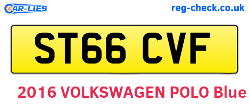 ST66CVF are the vehicle registration plates.