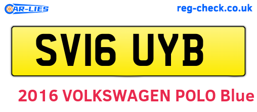 SV16UYB are the vehicle registration plates.