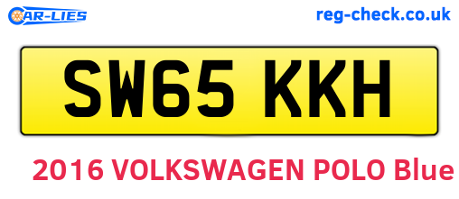 SW65KKH are the vehicle registration plates.