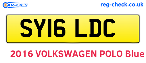 SY16LDC are the vehicle registration plates.