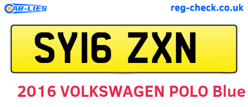 SY16ZXN are the vehicle registration plates.