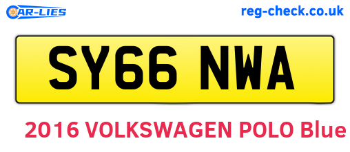SY66NWA are the vehicle registration plates.