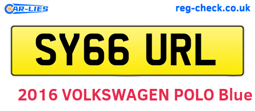 SY66URL are the vehicle registration plates.